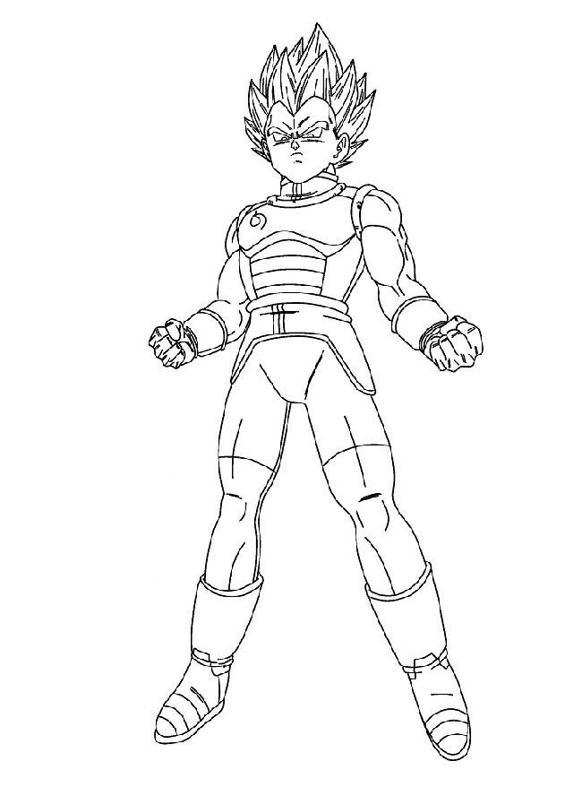 55+ Desenhos do Vegeta (DbZ) para Imprimir e Colorir