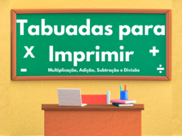 tabuada para imprimir
