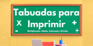 tabuada para imprimir