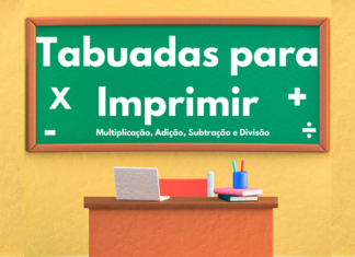 tabuada para imprimir