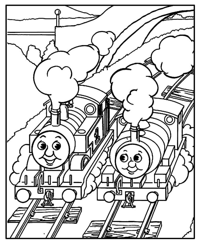 thomas e seus amigos para colorir 4