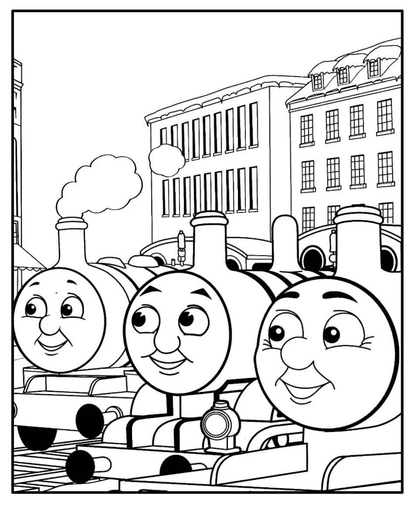 thomas e seus amigos para colorir 6