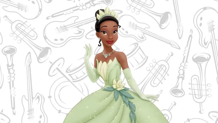tiana para colorir
