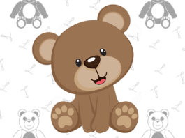 ursinho para colorir