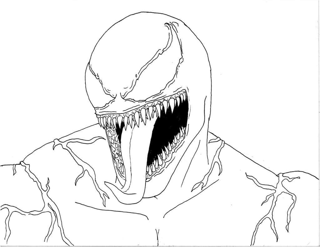 venom para colorir cara