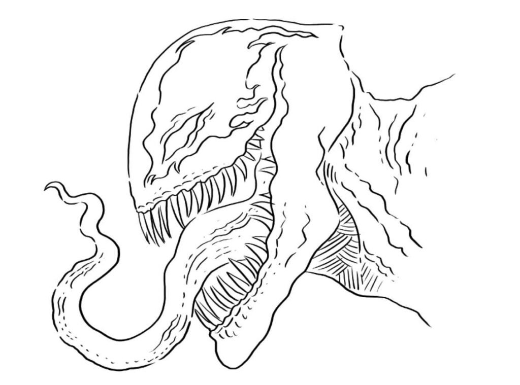 venom para colorir perfil