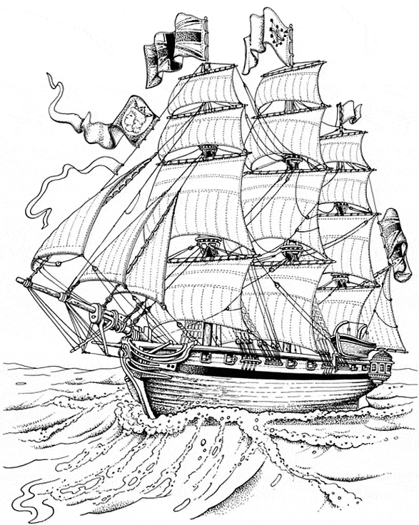 2 desenho de embarcacao para colorir