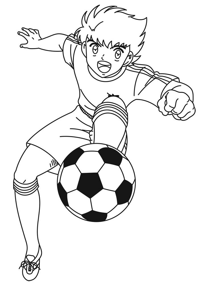 Happy Tsubasa coloring page Happy Tsubasa coloring page