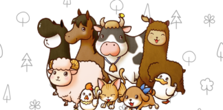 animais com nomes para colorir