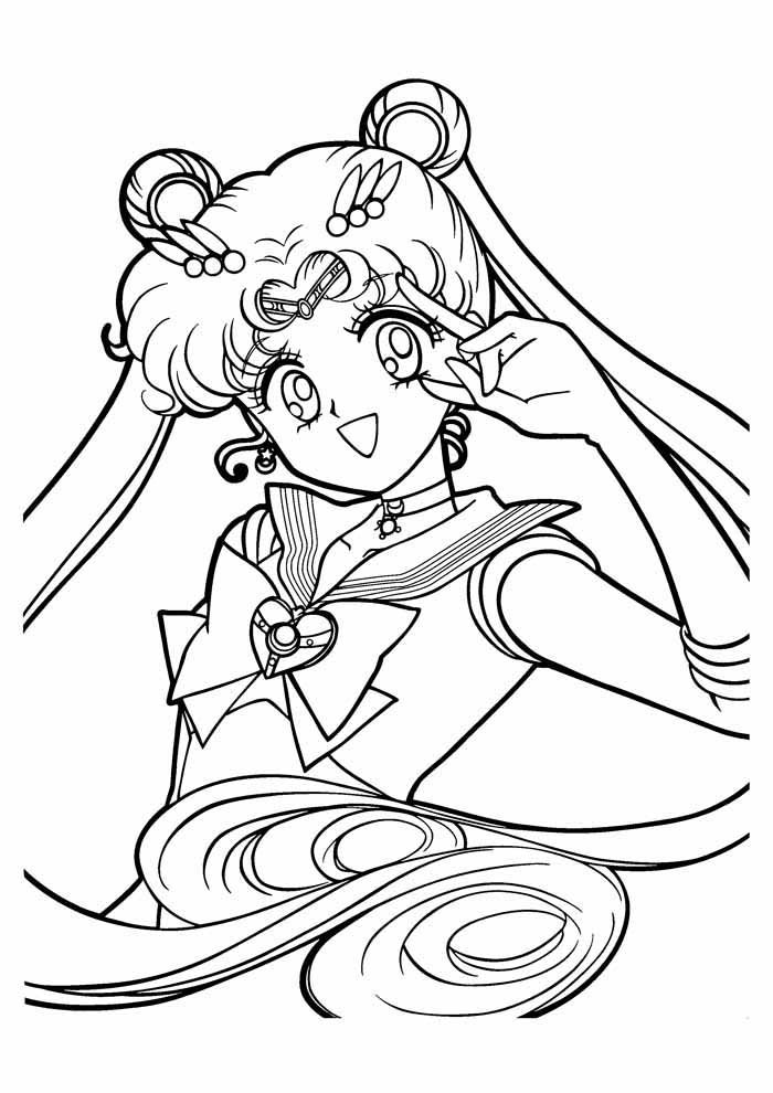anime para colorir menina