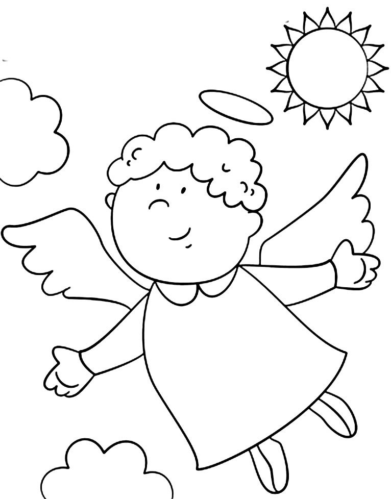 anjinho para colorir 5