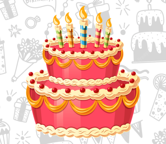 bolo de aniversario para colorir