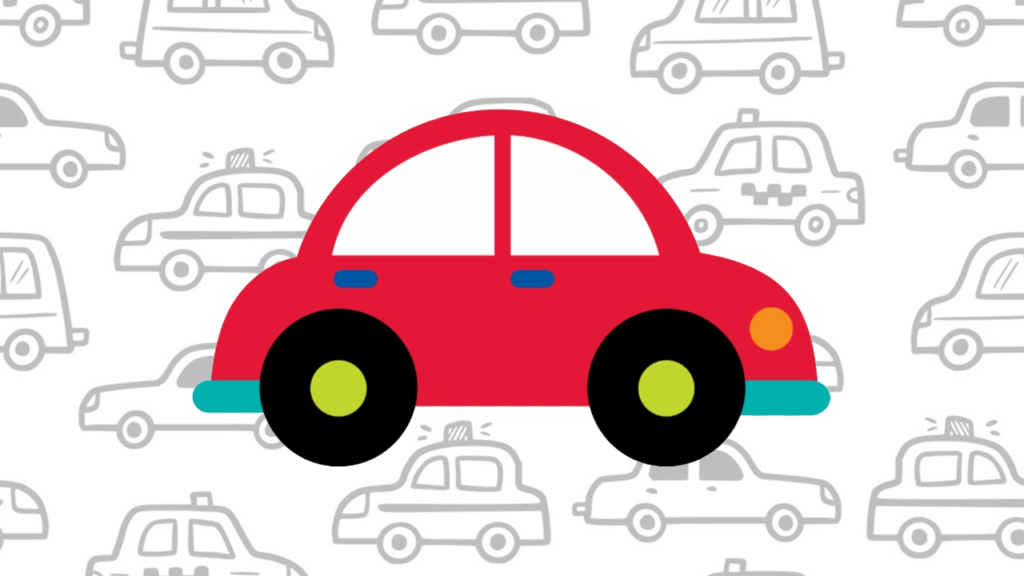 carrinho para colorir