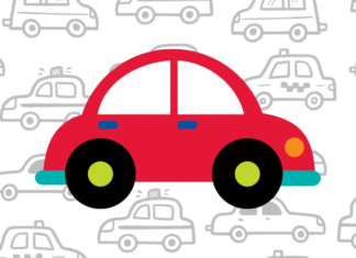 carrinho para colorir