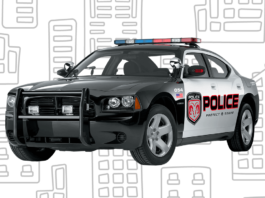 carros de policia para colorir