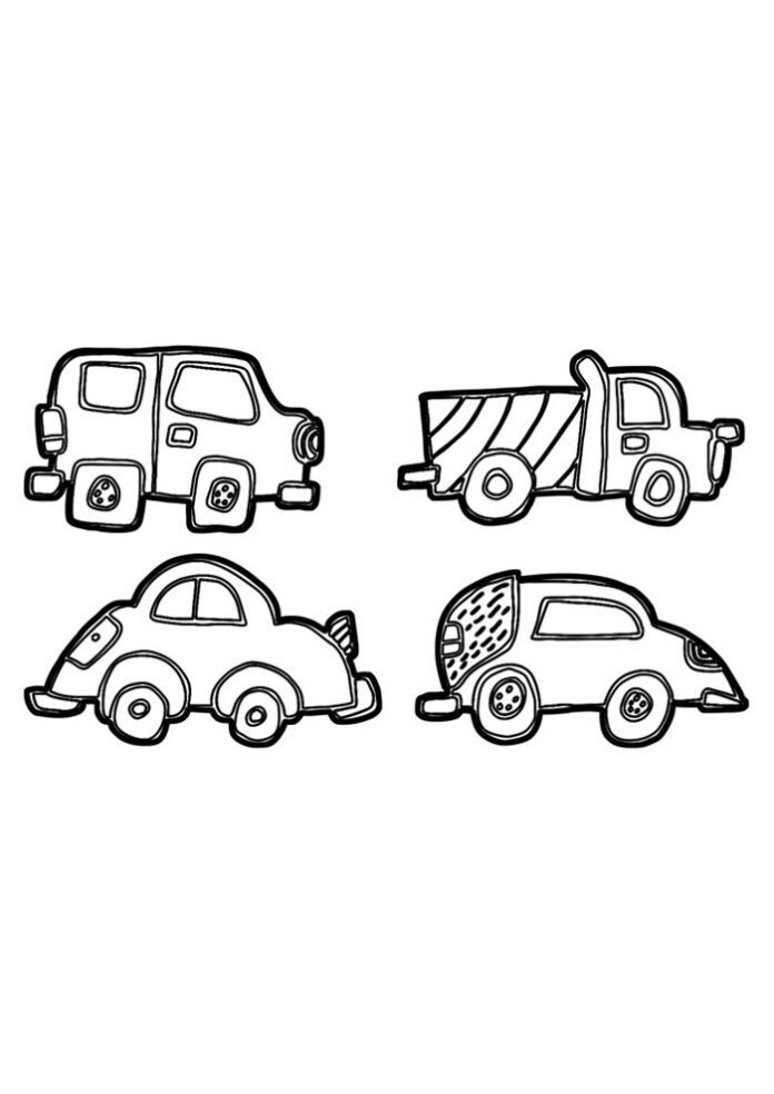 Desenhos de Carrinhos para Colorir e Imprimir