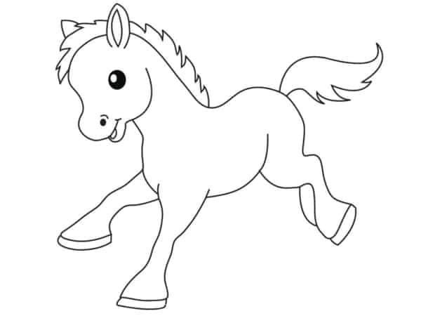 cavalo fofo para colorir