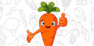 cenoura para colorir