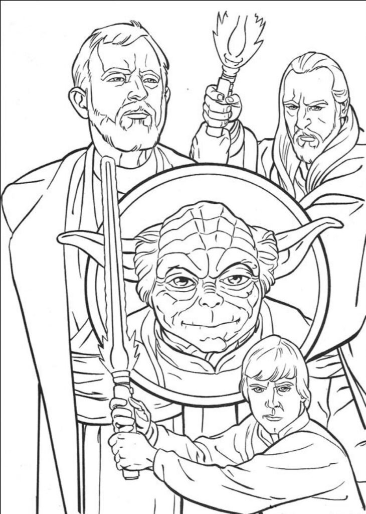 colorir e pintar star wars