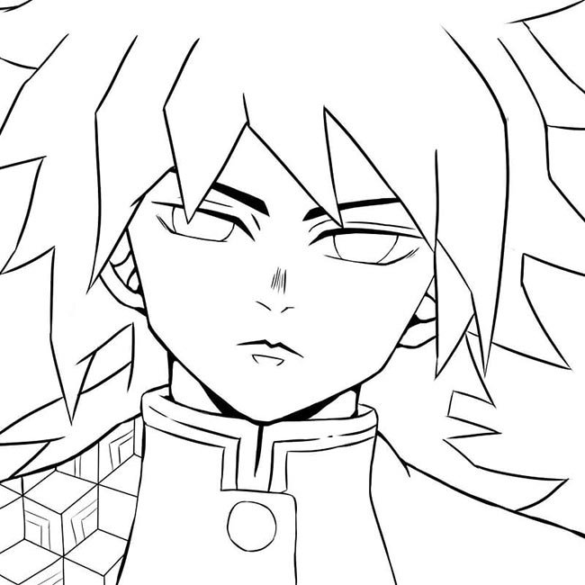 demon slayer para colorir hashira agua