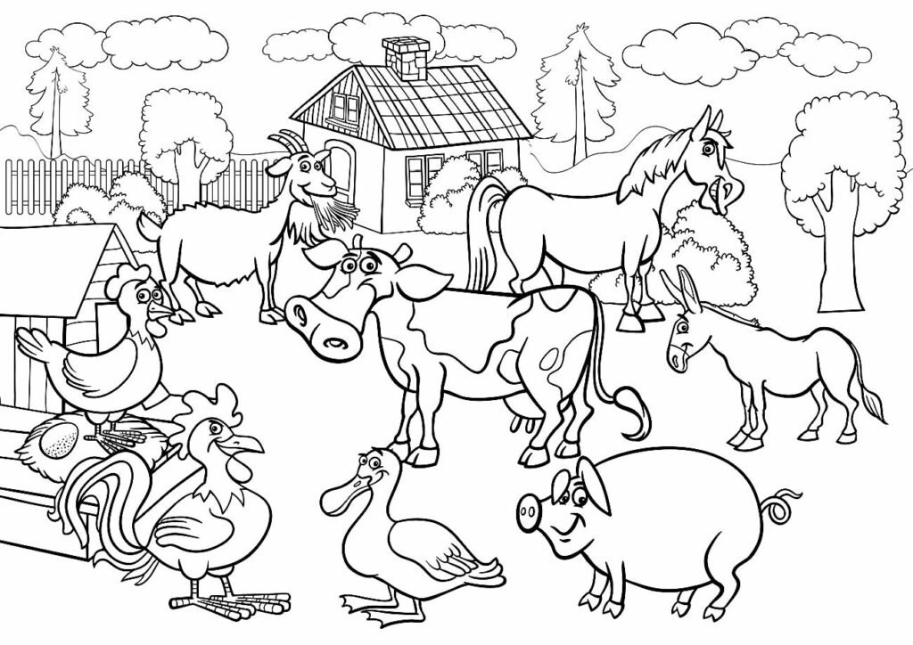 desenho de animais na fazenda 8 1