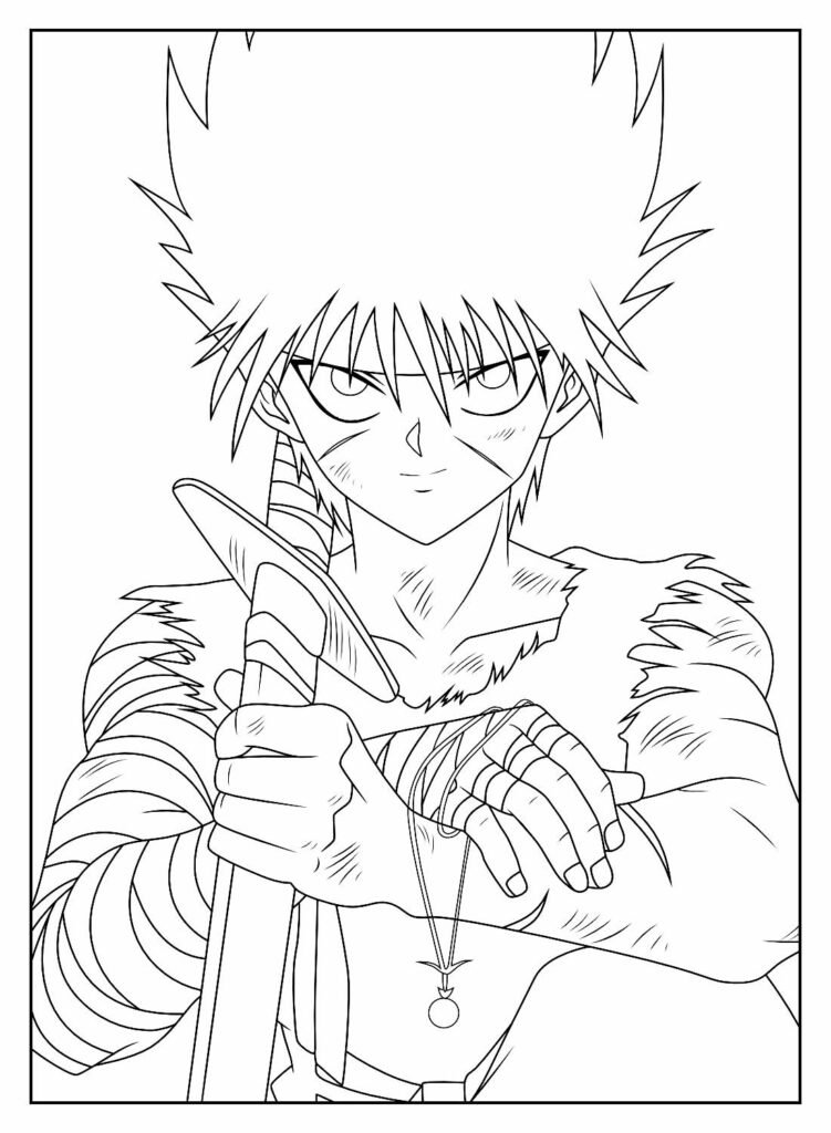 desenho de animes para colorir 13