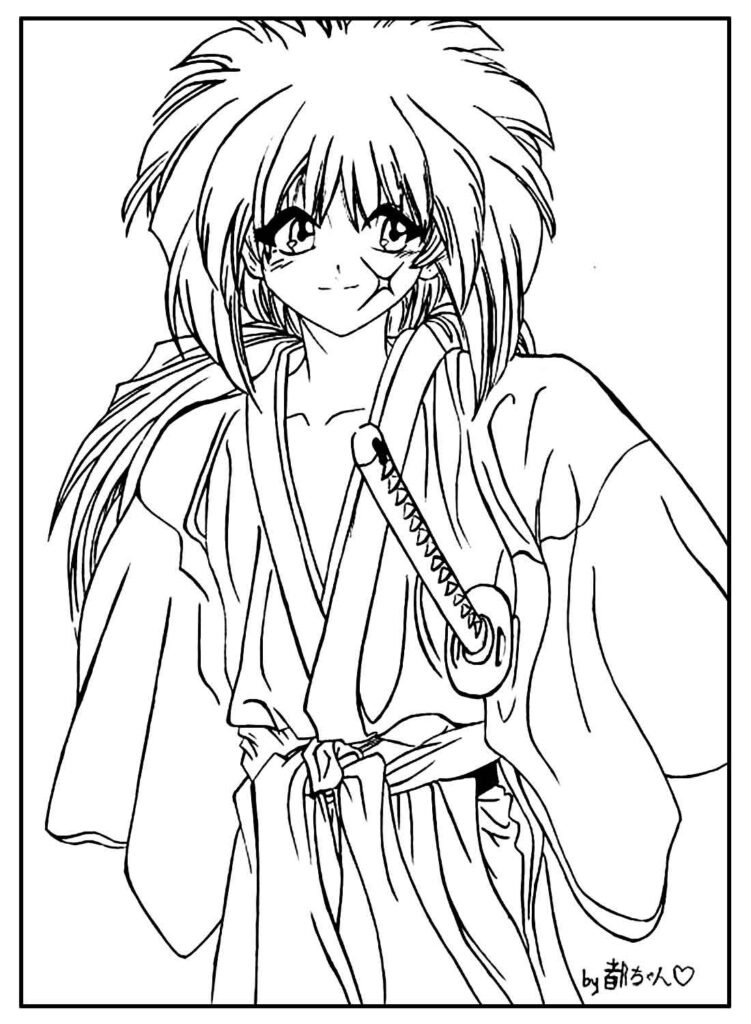 desenho de animes para colorir 45