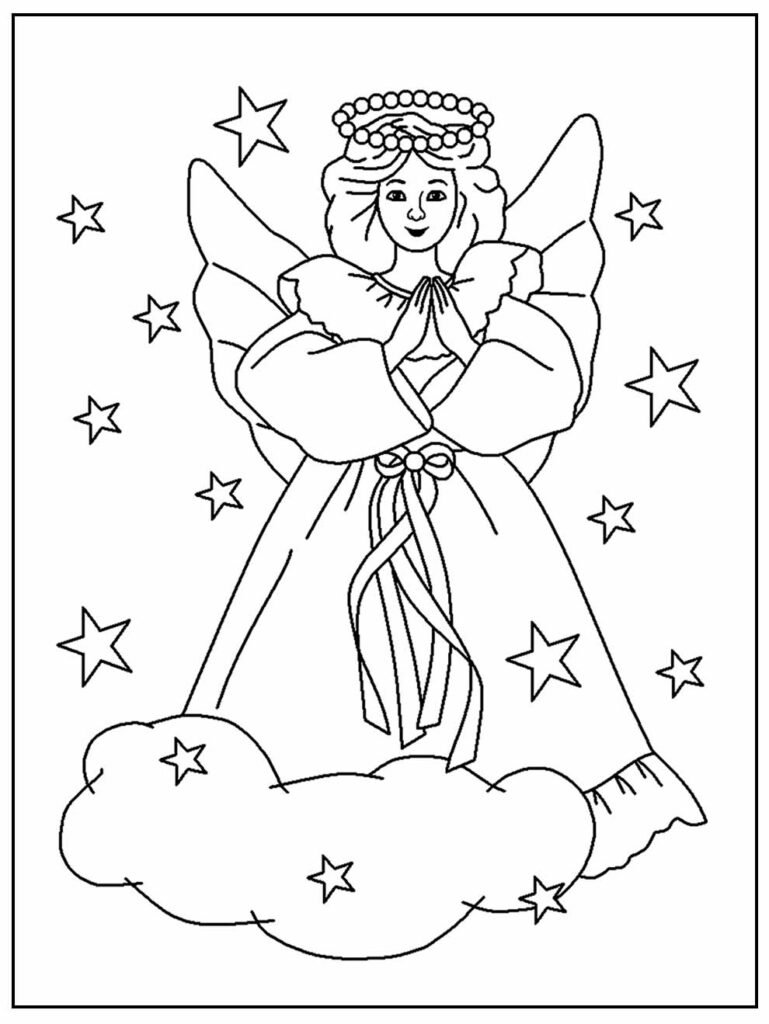 desenho de anjinho para pintar e colorir 1