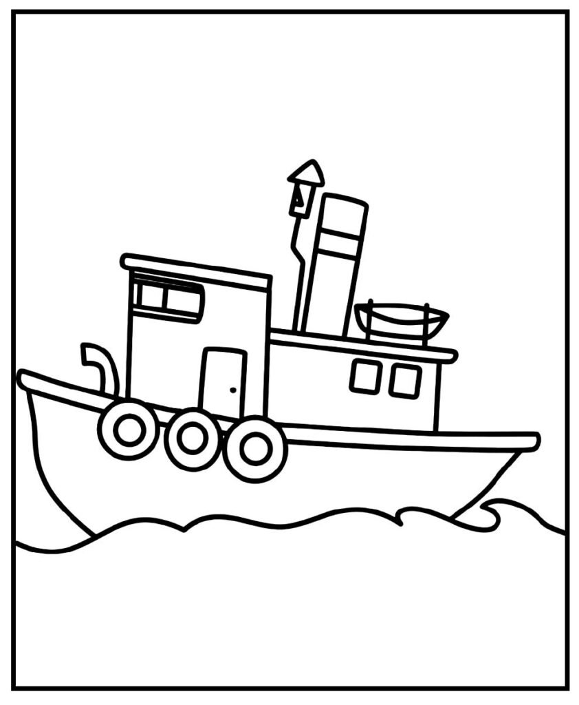 desenho de barco para colorir 14