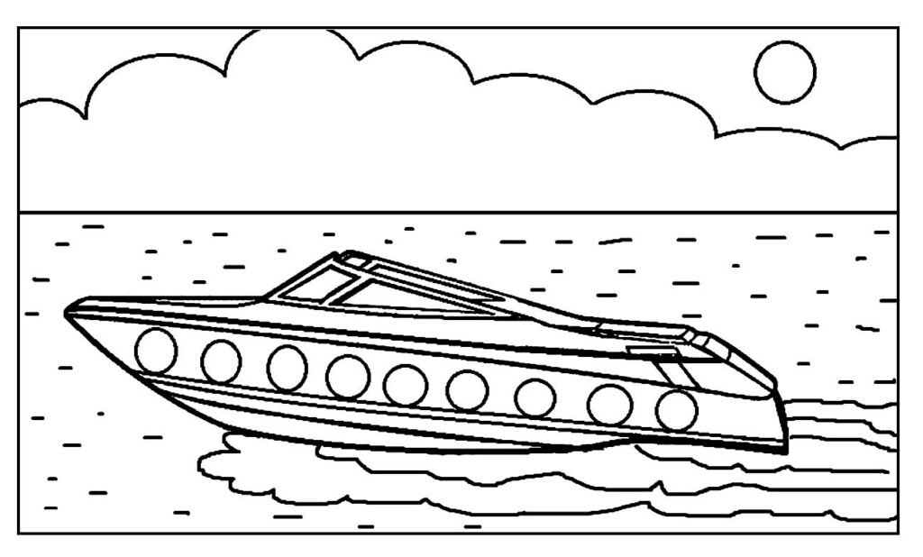 desenho de barco para colorir 9