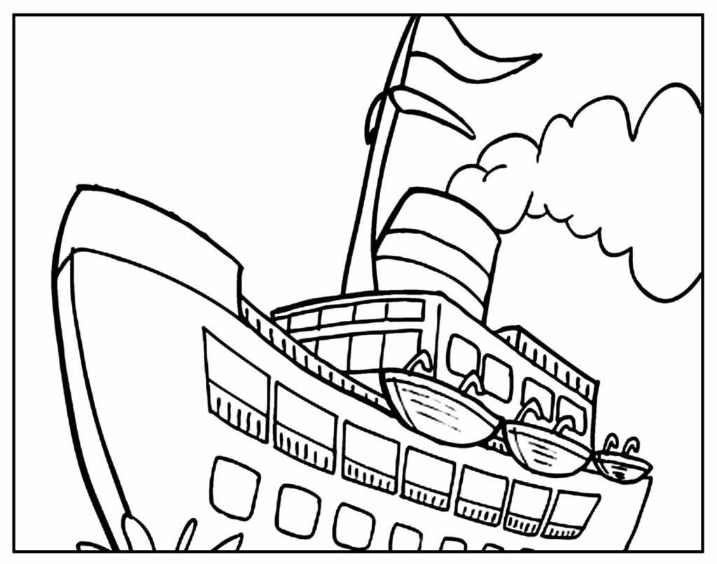 desenho de barco para pintar 8