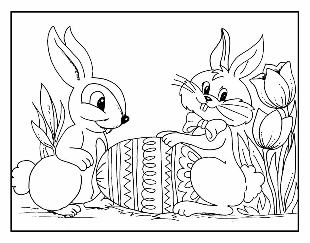 desenho de coelhinho para pintar e colorir 10