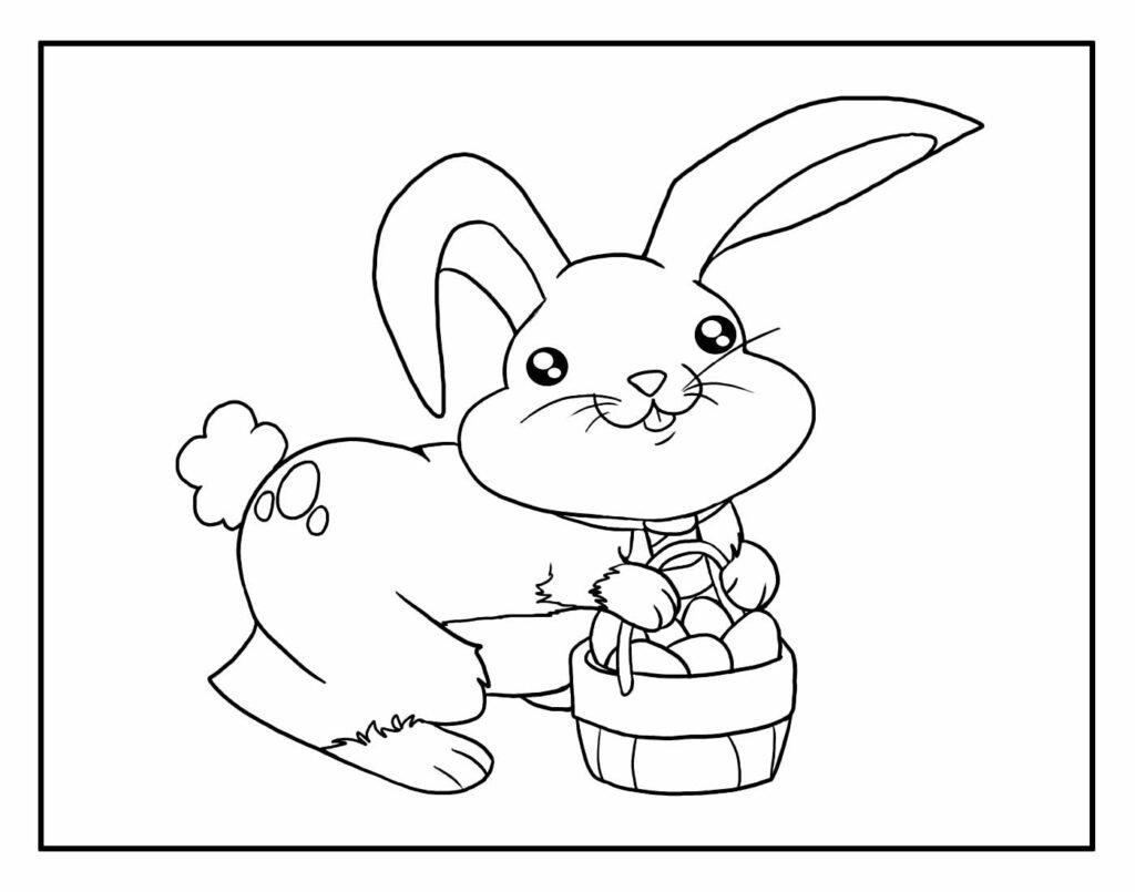 desenho de coelhinho para pintar e colorir 4