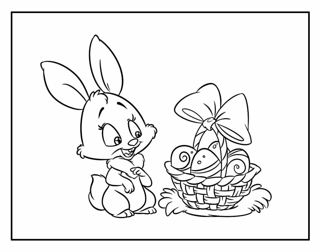 desenho de coelhinho para pintar e colorir 5