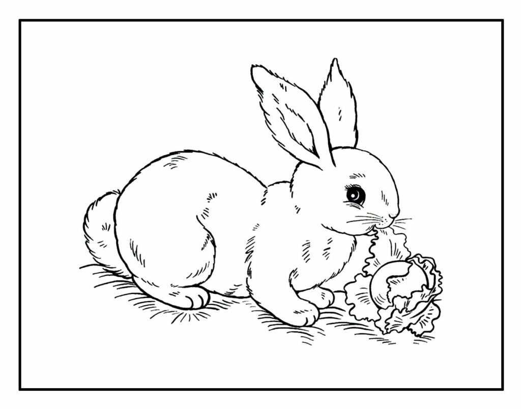 desenho de coelhinho para pintar e colorir 8
