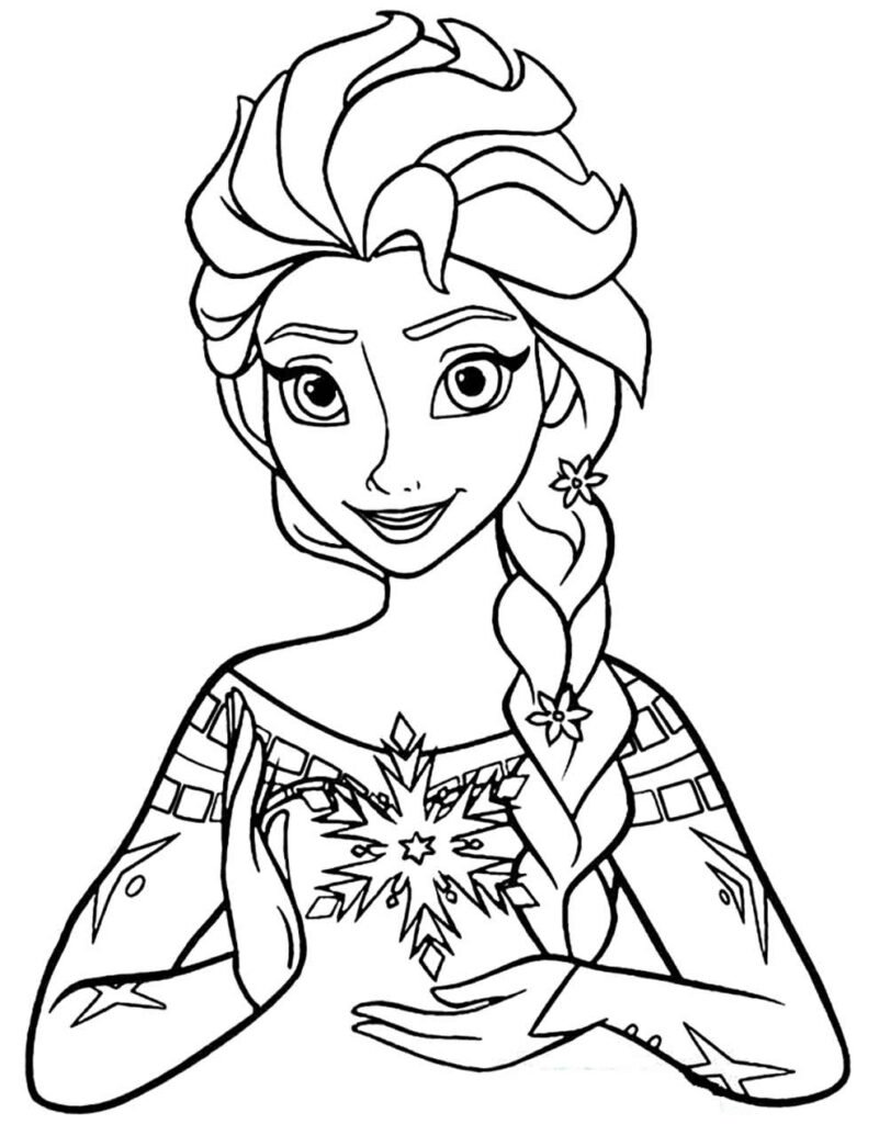 desenho de elza frozen 6