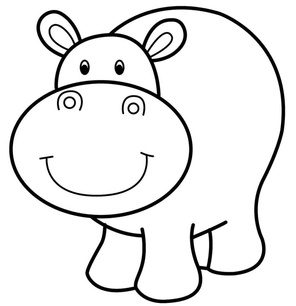 desenho de hipopotamo 3