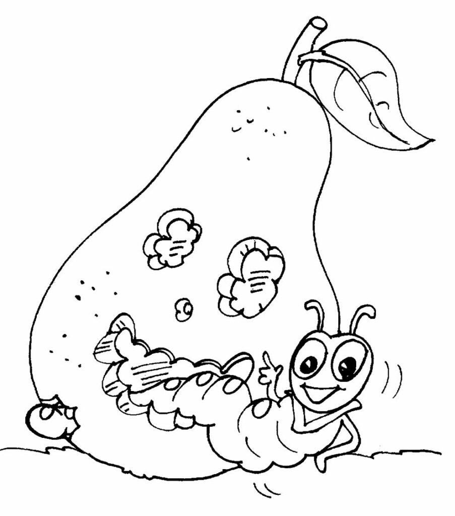 desenho de lagarta para pintar e colorir 4