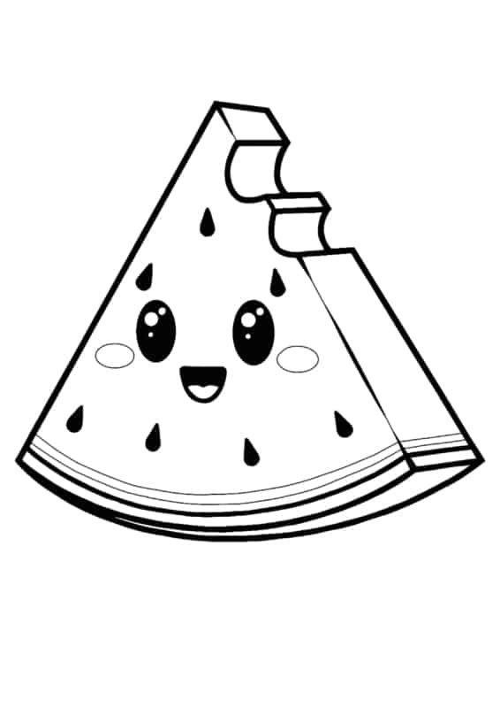 desenho de melancia para colorir