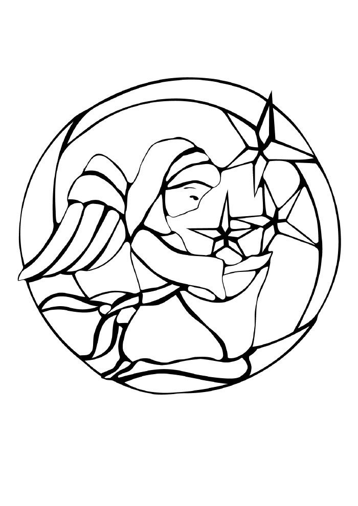 desenho de natal para colorir anja e estrelas