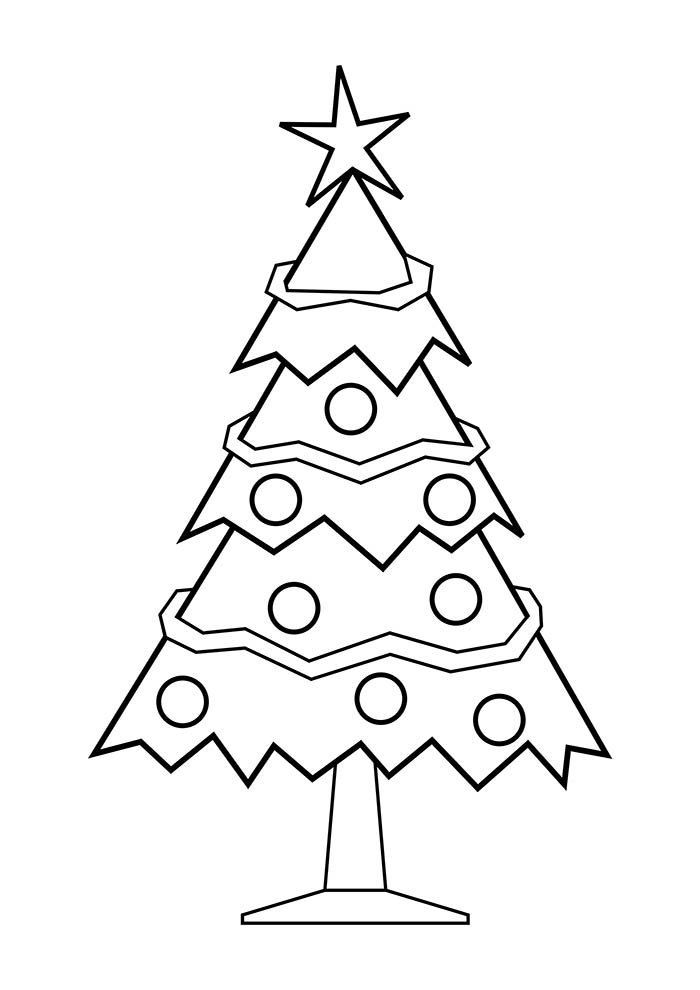 desenho de natal para colorir arvore de natal estrela na ponta