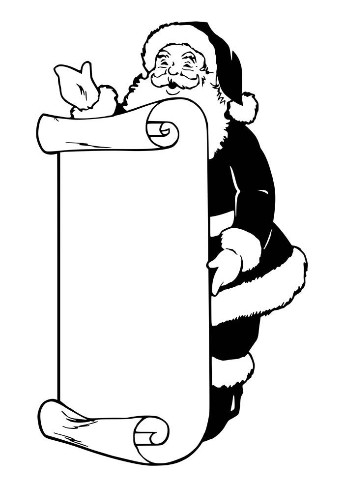 desenho de natal para colorir carta para o papai noel