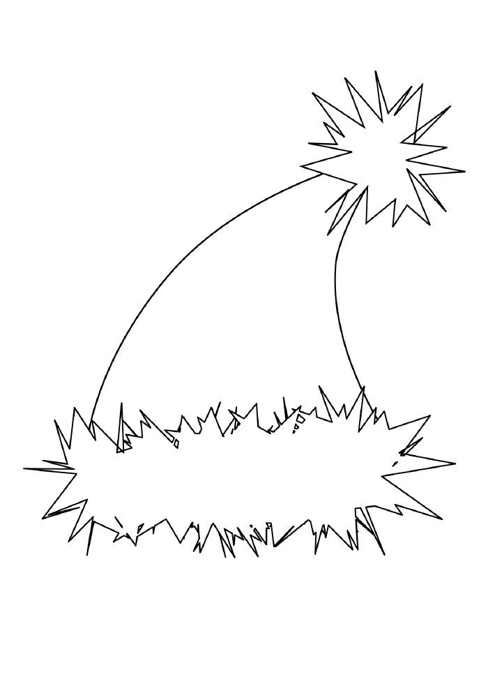 desenho de natal para colorir chapeu papai noel