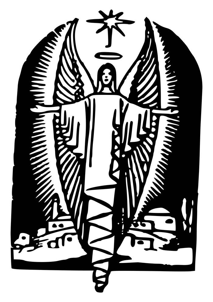 desenho de natal para colorir santo