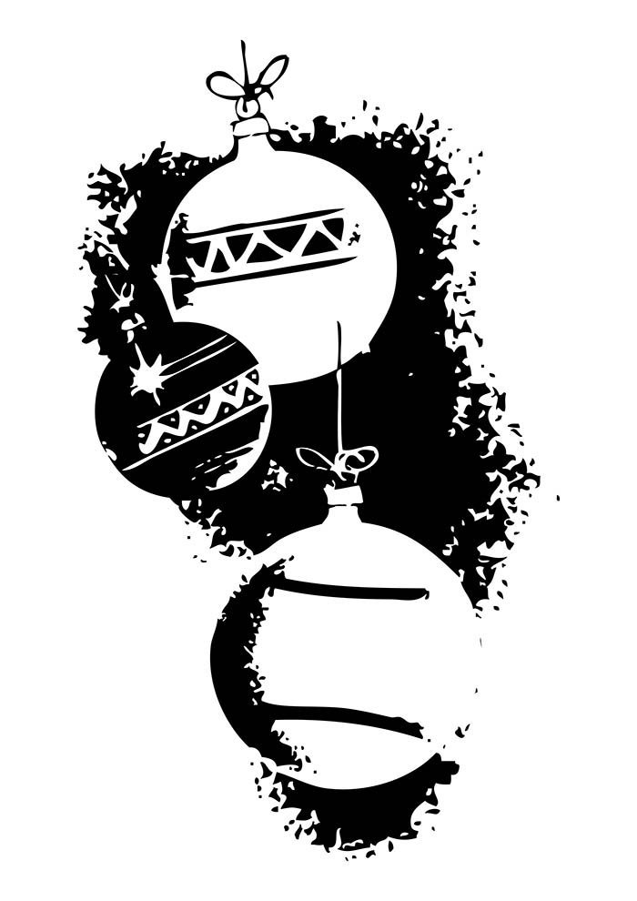 desenho de natal para colorir tres bolas de natal