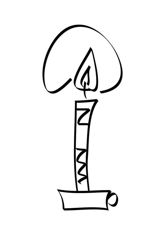 desenho de natal para colorir vela