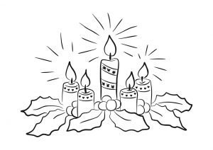 desenho de natal para colorir velas natalinas 300x212 1