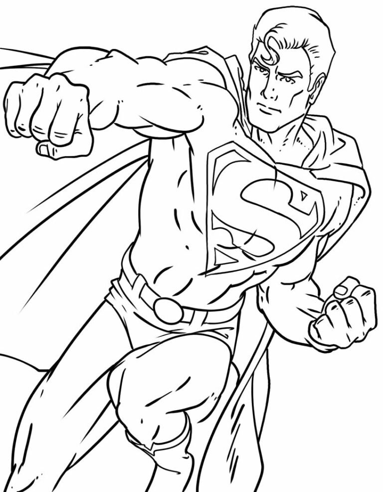 Desenhos do Super-Homem para Colorir e Imprimir