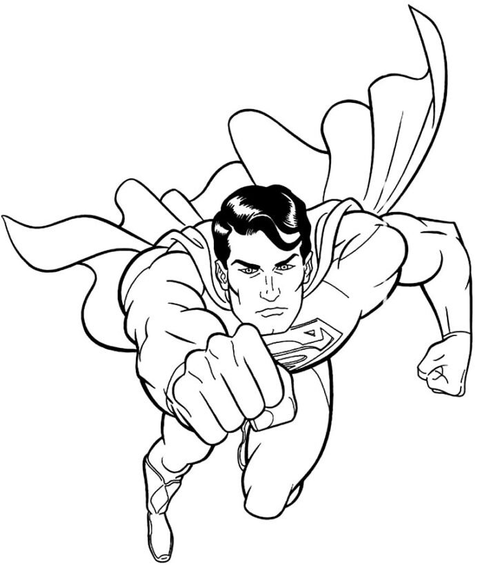 Desenhos do Super-Homem para Colorir e Imprimir