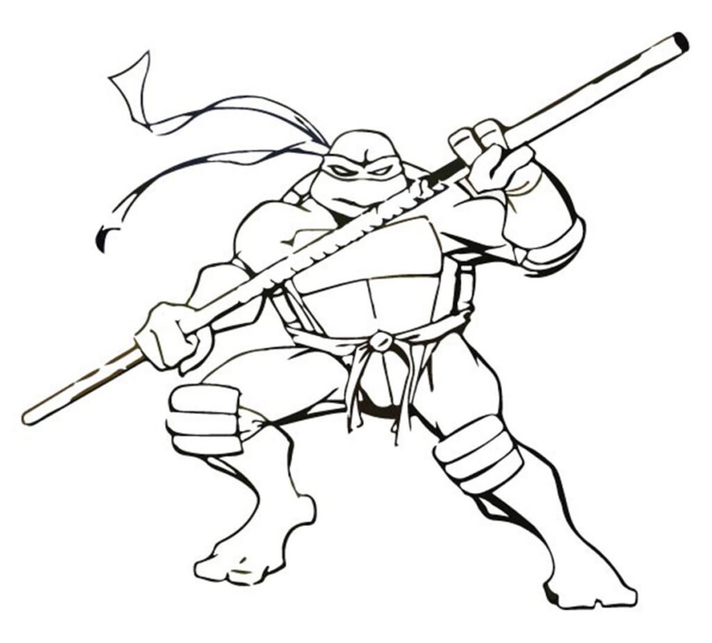 Desenho de Leonardo das Tartarugas Ninjas para colorir